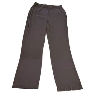 Chicos Travelers Gray Acetate Spandex Straight Leg Lounge Pants Size 2 Large